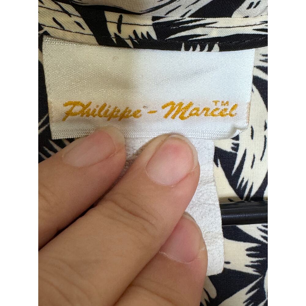 Philippe Marcel Vintage 80s Black & White Secretary Dress size 20 - Picture 6 of 7